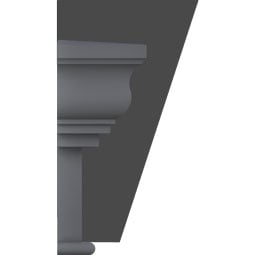 Ekena Millwork - CRH12XKF - Endurathane Craftsman Crosshead w/ Flat Keystone, 12", Factory Primed