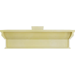 Ekena Millwork - CRH12XKF - Endurathane Craftsman Crosshead w/ Flat Keystone, 12", Factory Primed