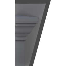 Ekena Millwork - CRH06XKA - Endurathane Traditional Crosshead w/ Deco Keystone, 6", Factory Primed
