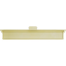 Ekena Millwork - CRH07XKA - Endurathane Traditional Crosshead with Trim, w/ Deco Keystone, 7 1/4", Factory Primed