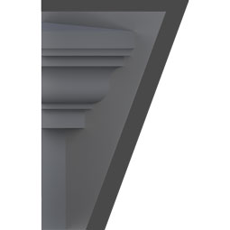 Ekena Millwork - CRH09XKA - Endurathane Traditional Crosshead w/ Deco Keystone, 9", Factory Primed