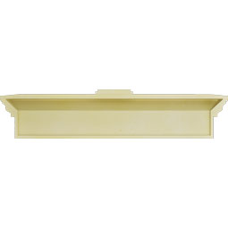 Ekena Millwork - CRH09XKA - Endurathane Traditional Crosshead w/ Deco Keystone, 9", Factory Primed