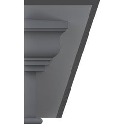 Ekena Millwork - CRH12XKA - Endurathane Craftsman Crosshead w/ Deco Keystone, 12", Factory Primed