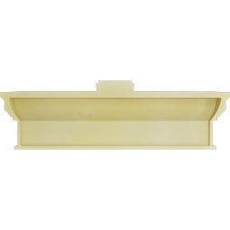Ekena Millwork - CRH12XKA - Endurathane Craftsman Crosshead w/ Deco Keystone, 12", Factory Primed