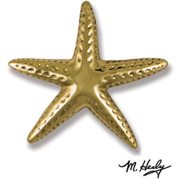 Michael Healy Designs - MH1061 - 6 1/2"W x 2"D x 7"H Michael Healy Starfish Door Knocker, Brass
