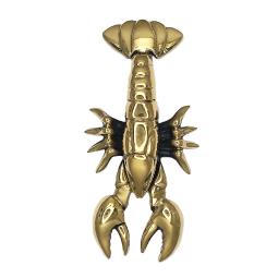 Michael Healy Designs - MH1041 - 4 1/2"W x 1 1/4"D x 8 1/2"H Michael Healy Lobster Door Knocker, Brass