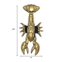 Michael Healy Designs - MH1041 - 4 1/2"W x 1 1/4"D x 8 1/2"H Michael Healy Lobster Door Knocker, Brass