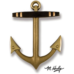 Michael Healy Designs - MH1171 - 5"W x 1 1/2"D x 7"H Michael Healy Anchor Door Knocker, Brass and Bronze