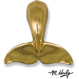 Michael Healy Designs - MH1051 - 6"W x 2 1/2"D x 6"H Michael Healy Whale Tail Door Knocker, Brass