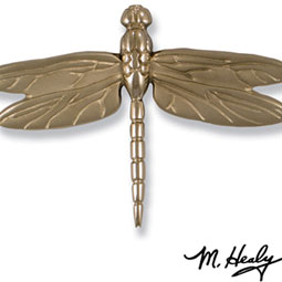 Michael Healy Designs - MH1013 - 8 1/2"W x 1 3/4"D x 6"H Michael Healy Dragonfly Door Knocker, Nickel Silver and Chrome