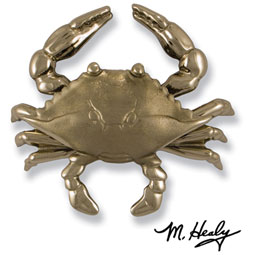 Michael Healy Designs - MH1153 - 7"W x 2 1/4"D x 6"H Michael Healy Crab Door Knocker, Nickel Silver and Chrome