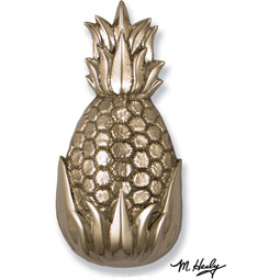 Michael Healy Designs - MH1503 - 4 1/2"W x 2 1/2"D x 8 1/2"H Michael Healy Pineapple Door Knocker, Nickel Silver and Chrome