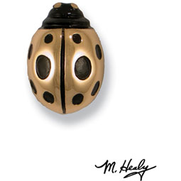 Michael Healy Designs - MHR20 - 2"W x 3"H Michael Healy Ladybug Doorbell Ringer, Bronze