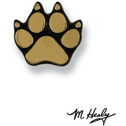 Michael Healy Designs - MHR40 - 2 1/2"W x 2 1/4"H Michael Healy Dog Paw Doorbell Ringer, Brass