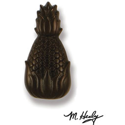 Michael Healy Designs - MHR59 - 1 3/4"W x 3 3/4"H Michael Healy Pineapple Doorbell Ringer, Oiled Bronze