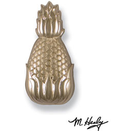 Michael Healy Designs - MHR60 - 1 3/4"W x 3 3/4"H Michael Healy Pineapple Doorbell Ringer, Nickel Silver and Chrome