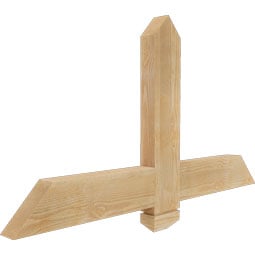 Ekena Millwork - GBWEUG00 - Eugene Rustic Timber Gable Bracket