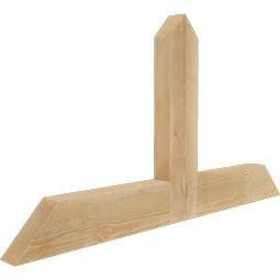 Ekena Millwork - GBWPOR00 - Portland Rustic Timber Gable Bracket