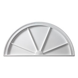 Fypon, Ltd. - HRSP72X36 - 72"W x 36"H x 1 3/4"P Half Round Spoked Pediment