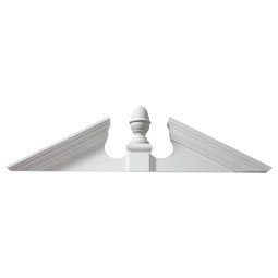Fypon, Ltd. - AP115 - 105-115"W x 25 5/8"H x 4 1/2"P, Pitch 6 / 12 Adjustable Acorn Pediment