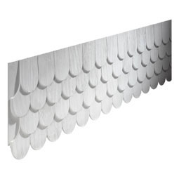 Fypon, Ltd. - FSR103X17 - 102 1/8"L x 16 13/16"H x 3/4"P Round Fish Scale Panel
