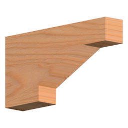 Fypon, Ltd. - BKT18X9X3S - 3"W x 18"D x 9"H Post Bracket, Woodgrain/Stainable