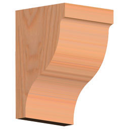 Fypon, Ltd. - COR7X11S - 7"W x 11 3/8"H x 7 3/8"P Corbel, Woodgrain/Stainable