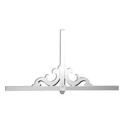 Fypon, Ltd. - GPK100 - 96"W x 51 5/8"H x 1 1/4"P, Pitch 6/12 to 12/12 Basic Adjustable Gable Pediment Kit