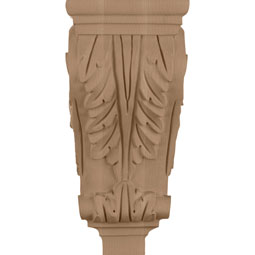 PCI Enterprises - CORAC2CH - AmeriCraft Medium Acanthus Corbel, 5"W x 5"D x 10 1/2"H, Cherry