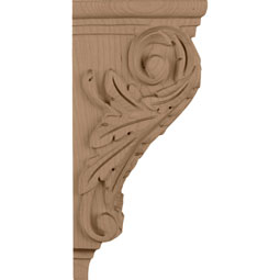 PCI Enterprises - CORAC2CH - AmeriCraft Medium Acanthus Corbel, 5"W x 5"D x 10 1/2"H, Cherry