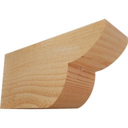 Ekena Millwork - RFTCRE00 - Rustic Wood Crestline Wood Rafter Tail