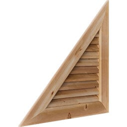 Ekena Millwork - GVWRL - Rustic Wood Right Triangle Gable Vent - Left Side