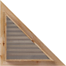 Ekena Millwork - GVWRL - Rustic Wood Right Triangle Gable Vent - Left Side