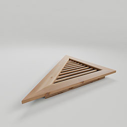 Ekena Millwork - GVWRL - Rustic Wood Right Triangle Gable Vent - Left Side