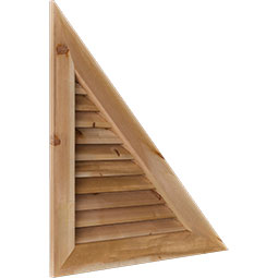 Ekena Millwork - GVWRR - Rustic Wood Right Triangle Gable Vent - Right Side