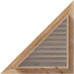 Ekena Millwork - GVWRR - Rustic Wood Right Triangle Gable Vent - Right Side