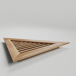 Ekena Millwork - GVWRR - Rustic Wood Right Triangle Gable Vent - Right Side