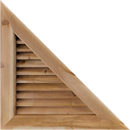 Ekena Millwork - GVWRR - Rustic Wood Right Triangle Gable Vent - Right Side