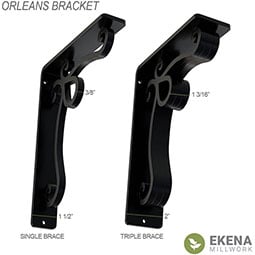 Ekena Millwork - BKTMOLWI - SteelTek Orleans Bracket