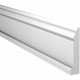 Fypon, Ltd. - MLD1019-12 - 5 1/4"H x 1 1/8"P x 144"L Baseboard Moulding