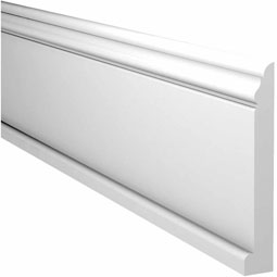 Fypon, Ltd. - MLD1020-12 - 7 1/4"H x 1 1/8"P x 144"L Baseboard Moulding