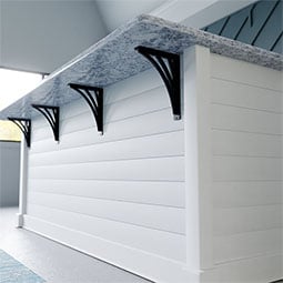 Ekena Millwork - BKTMNEWI - SteelTek Nevio Bracket