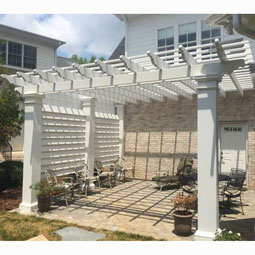 HB&G BUILDING PRODUCTS - HB910120 - 8' Fiberglass Privacy Screen with Napa Rafter Tails for 12' x 12' Serenity Pergola (Use with Model #'s HB920001 & HB920101), White