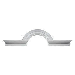 Fypon, Ltd. - AR36X10MFL108 - 36"IW x 108"OW x 18"Radius Half-Round Arch w/ Decorative Flankers