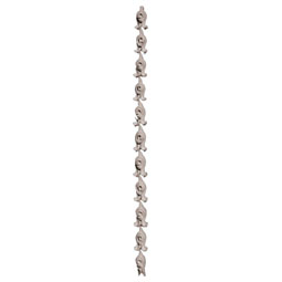Pearlworks - OL-169AA - Approx. 1/2"W x 8"H x 3/8"D Slim floral drop onlay