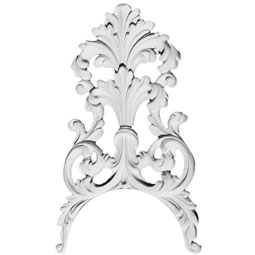 Pearlworks - OL-571 - Approx. 4 1/4"W x 6 1/2"H x 1/4"D Elegant, curly leaves onlay