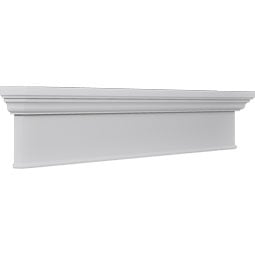 Ekena Millwork - CRH07XBT - Endurathane Craftsman Crosshead with Bottom Trim, 7 1/4", Factory Primed