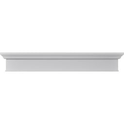 Ekena Millwork - CRH07XBT - Endurathane Craftsman Crosshead with Bottom Trim, 7 1/4", Factory Primed