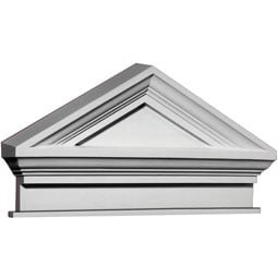 Fypon, Ltd. - CCP37BT - 37 5/8"W x 21 1/2"H x 41 3/4"OW Combination Cap Pediment w/ Bottom Trim