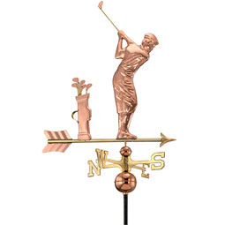 Good Directions - GD561P - Golfer Weathervane - Pure Copper
